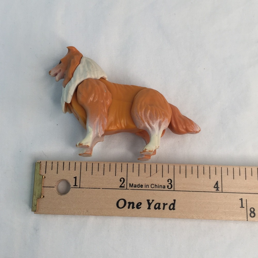 Fisher Price Adventure People Collie Dog Figure‎ 3.5" Vintage Hong Kong - Picture 8 of 9